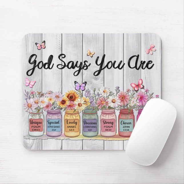 Mousepad Bloco de Bíblias/Escrituras Inspiracional (Com mouse)