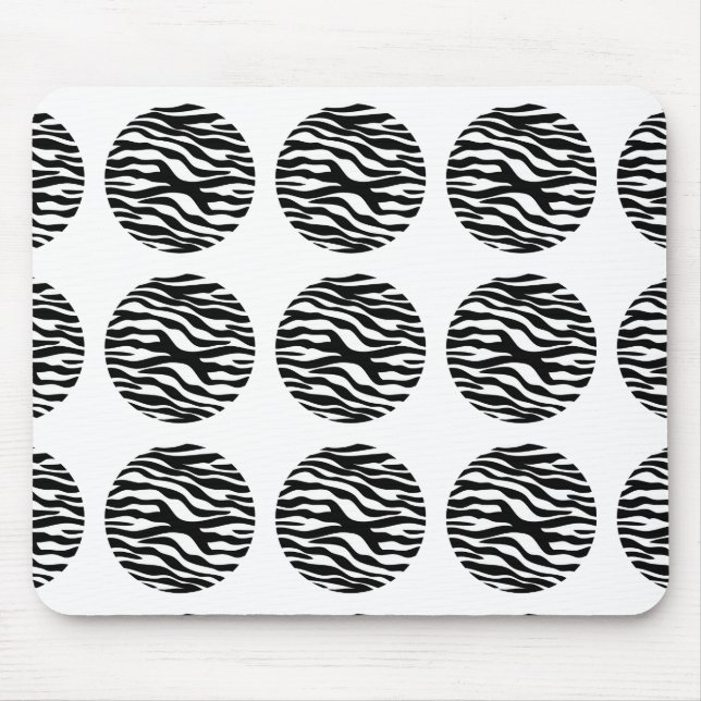 Mousepad Bloco de Bolinhas de Impressão Zebra (Frente)