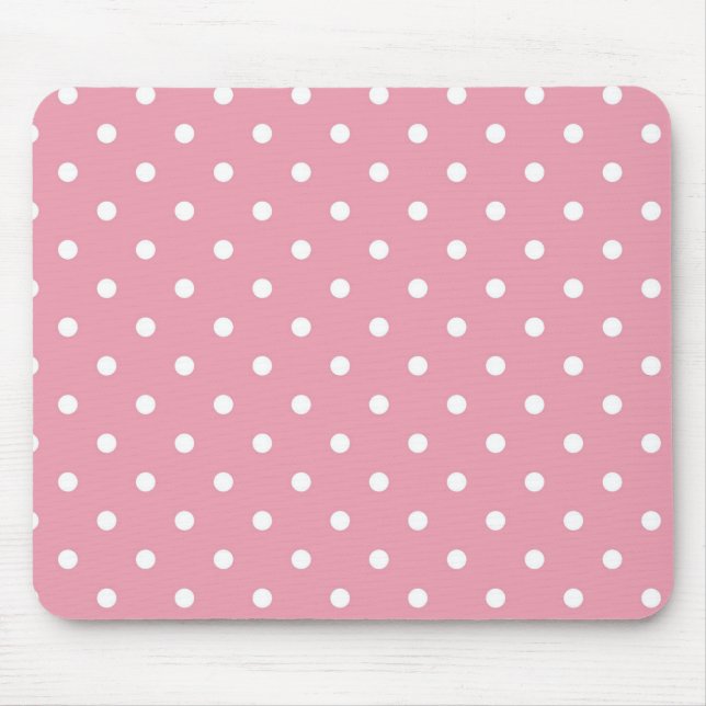 Mousepad Bloco de Bolinhas rosa Rosa (Frente)