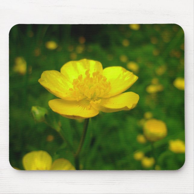 Mousepad Bloco de Botões Pasta de Mão Amarelo do Computador (Frente)