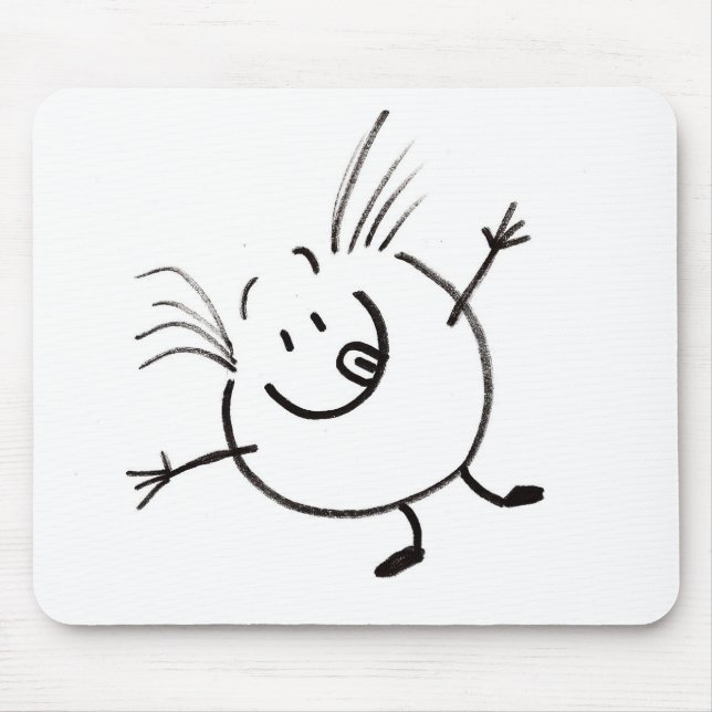 Mousepad Bloco de Cara de porta fofo (Frente)