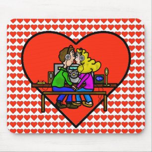 Mousepad Bloco de Casal do Computador de Beijo Rádio Ham