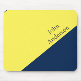 Mousepad Bloco de cores amarelo personalizado e azul profun