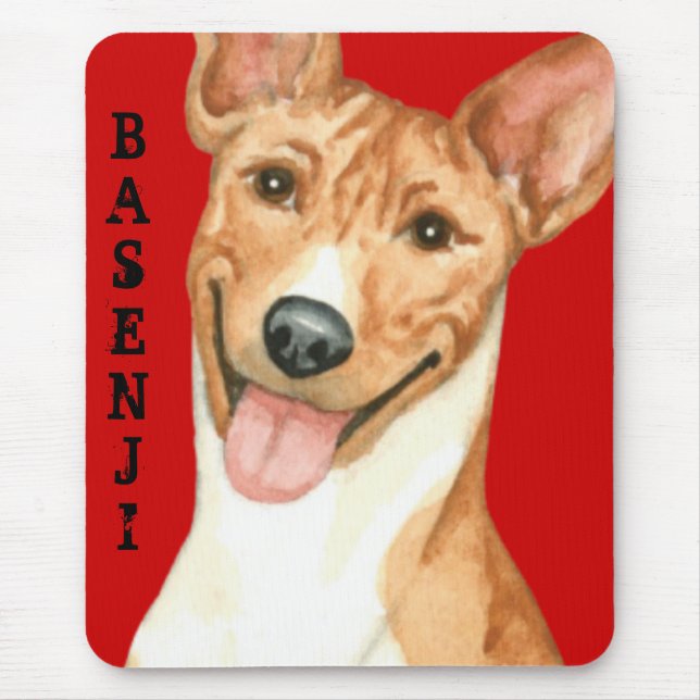Mousepad Bloco de Cores Basenji (Frente)