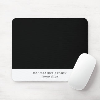Mousepad Bloco de cores preto e branco personalizado
