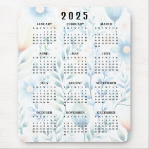 Mousepad Bloco de Design de Calendário 2025 leve