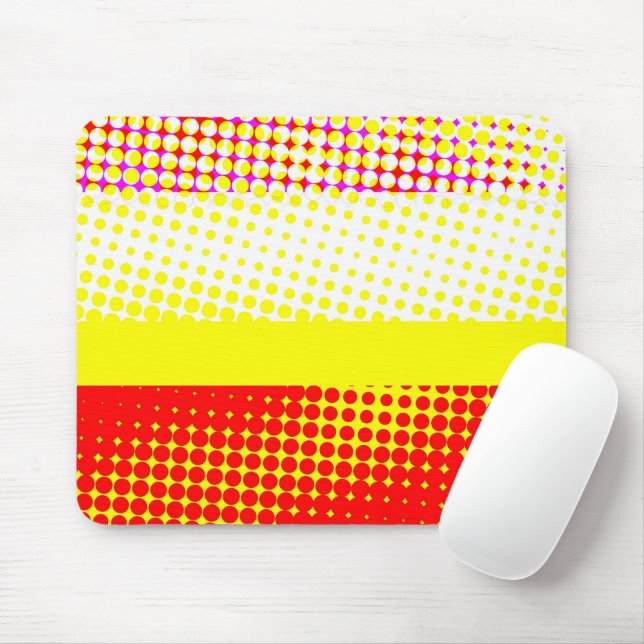 Mousepad Bloco de Design do Padrão de Faixa Amarela (Com mouse)