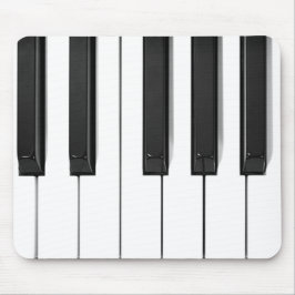 Mousepad Bloco de Design do teclado do Piano Preto e Branco