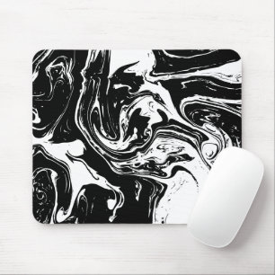 Mousepad Bloco de Estilos de Mármore Preto e Branco