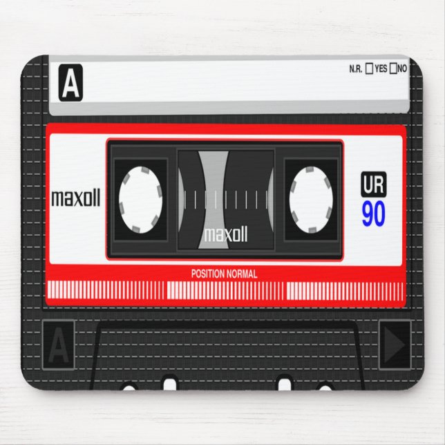 Mousepad Bloco de Fita Cassete, Pasta de Música (Frente)