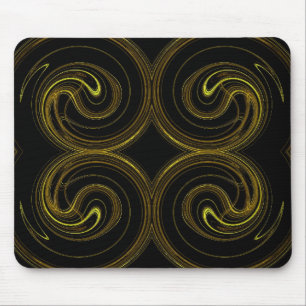 Mousepad Bloco de força frontal Dourado e preto