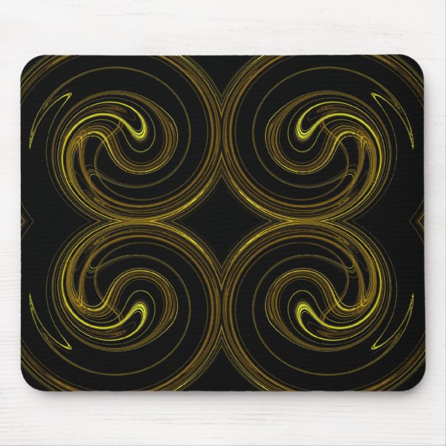 Mousepad Bloco de força frontal Dourado e preto (Frente)