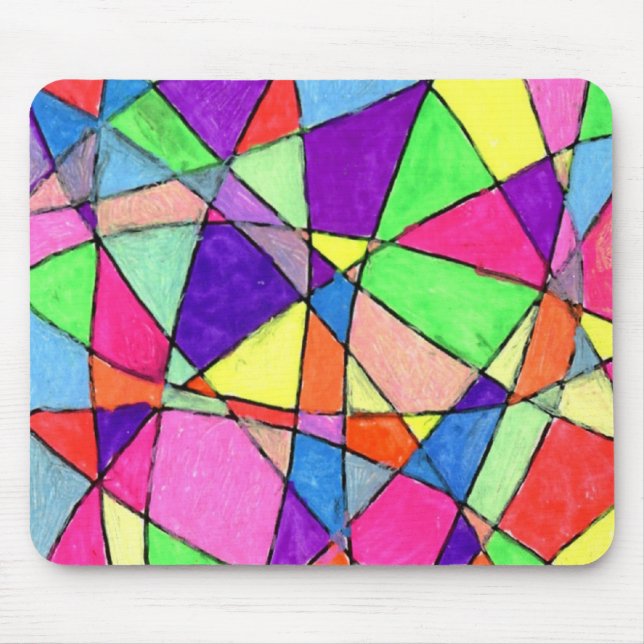 Mousepad Bloco de Manuais de Design Abstrato "Vidro Estido" (Frente)