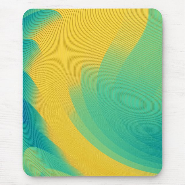 Mousepad Bloco de Mão Amarelo Único com Design Abstrato (Frente)