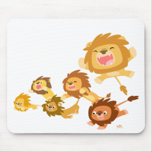 Mousepad Bloco de Mão de Leão de Cartoon Bonito