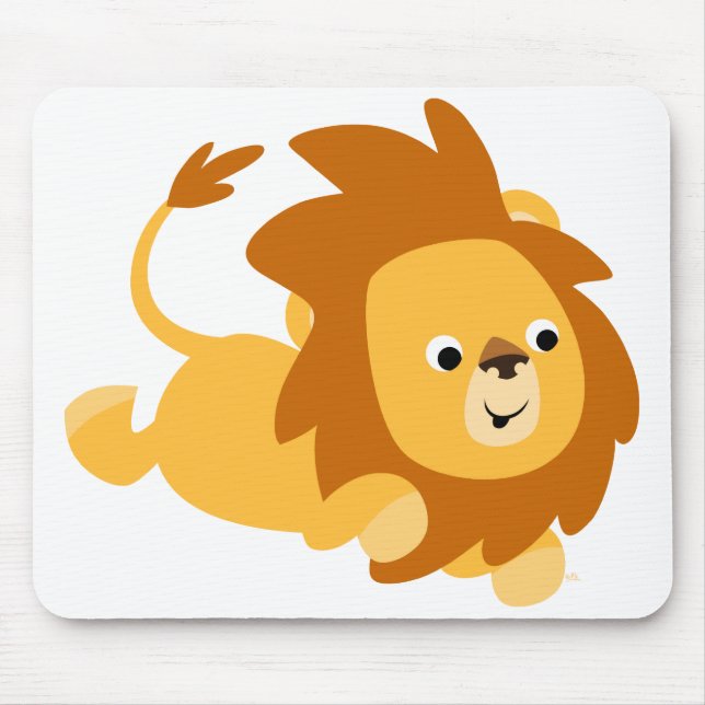 Mousepad Bloco de Mão-Mão Lion de Gamboling de Cartoon Boni (Frente)