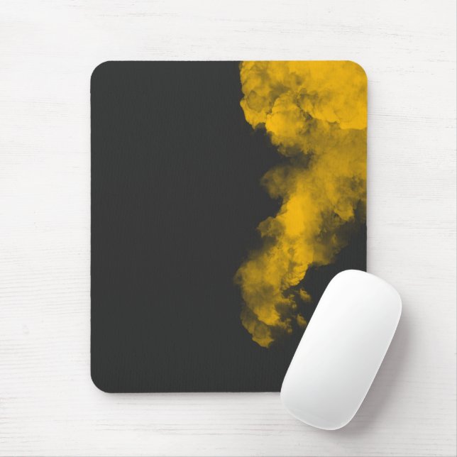 Mousepad Bloco de Mouse Amarelo Texturizado - Fundo Único (Com mouse)