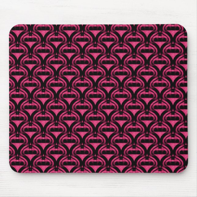 Mousepad Bloco de Mouse Legal Retro Rosa Rosa (Frente)