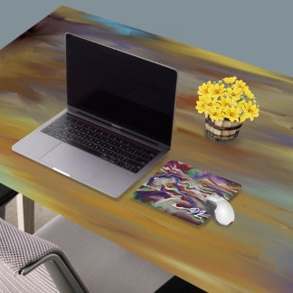 Mousepad Bloco de Mouse Líquido de Mármore Colorido com Abs