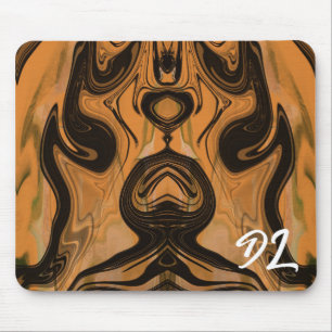 Mousepad Bloco de Mouse Líquido Marrom Abstrato único