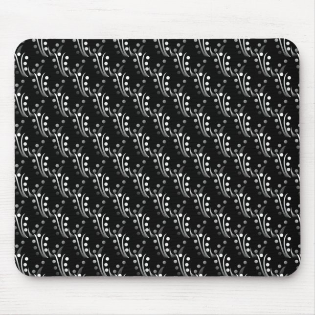Mousepad Bloco de Mouse Luxúrico Preto e Branco (Frente)
