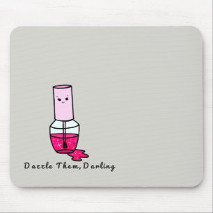 Mousepad Bloco de Mouse Polonês Glitter Motivacional Bonito