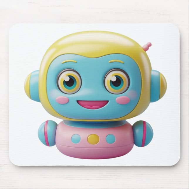 Mousepad Bloco de Mouse Robô 3D bonito - Amigo Técnico AI K (Frente)