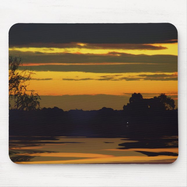 Mousepad Bloco de Mouse Sunset de Camadas Douradas (Frente)