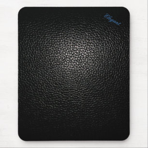 Mousepad Bloco de notas básico elegante de couro preto