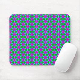 Mousepad Bloco de Padrões de Flores Retro
