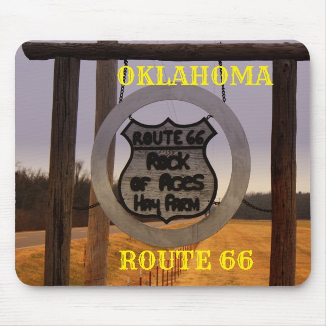Mousepad Bloco de Rato de Oklahoma Route 66 (Frente)