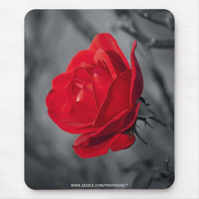 Mousepad Bloco de rosa vermelha (Frente)