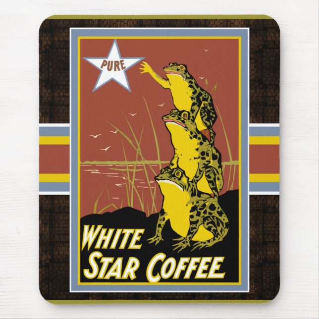 Mousepad Bloco de Sapo de Café White Star (Frente)