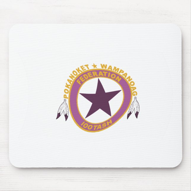 Mousepad Bloco de Sinalizador de Tribo Wampanoag (Frente)