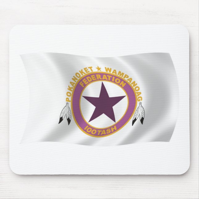 Mousepad Bloco de Sinalizador de Tribo Wampanoag (Frente)
