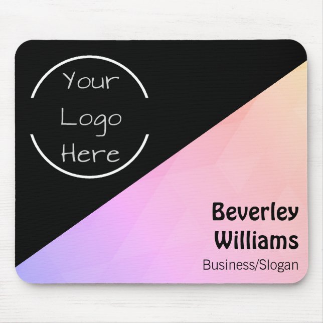 Mousepad Bloco de texto e logotipo personalizado (Frente)