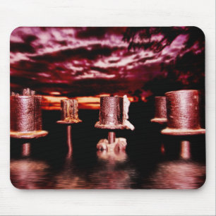 Mousepad Bloco de Velas do Clima Escuro