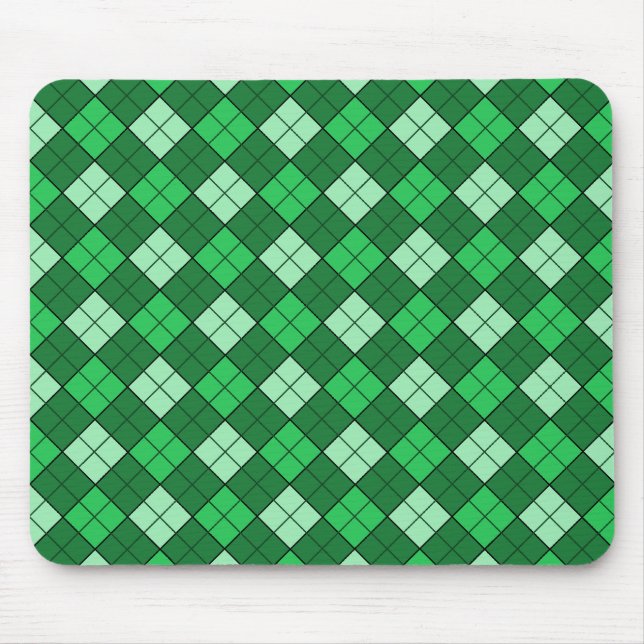 Mousepad Bloco de Xadrez Verde (Frente)