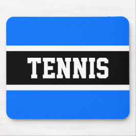 Mousepad Bloco desportivo de diversão TÊNIS com Letras Azui