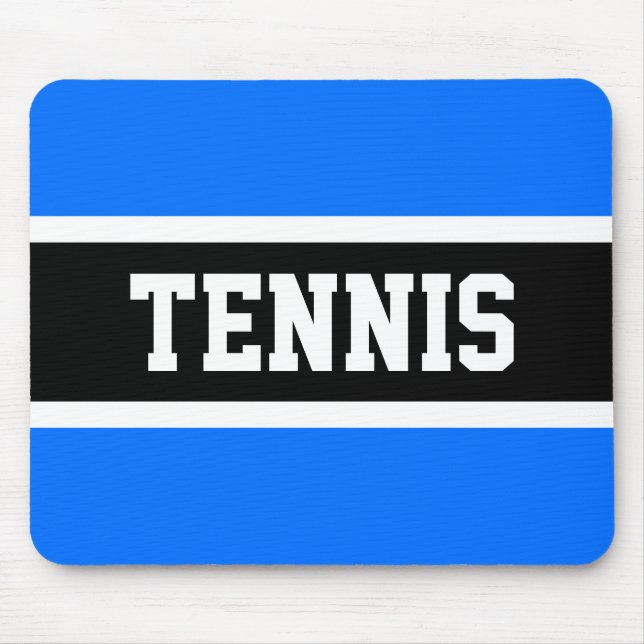 Mousepad Bloco desportivo de diversão TÊNIS com Letras Azui (Frente)