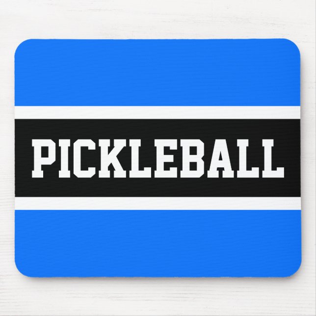 Mousepad Bloco desportivo PICKLEBALL Sky Blue Stripes (Frente)