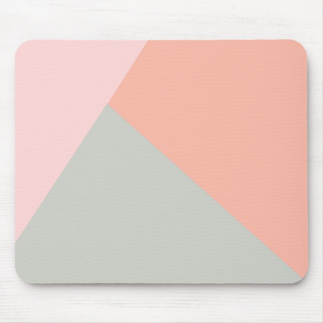 Mousepad Bloco geométrico de cor pastel abstrato (Frente)