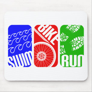 Mousepad Blocos da cor do Triathlon TRI