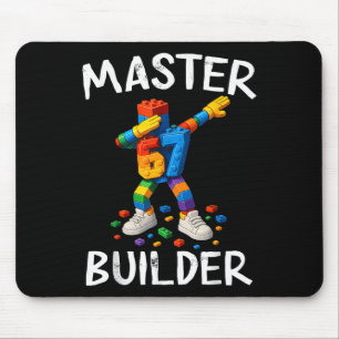 Mousepad Blocos de Construção do Mestre Construtor Dabbing 