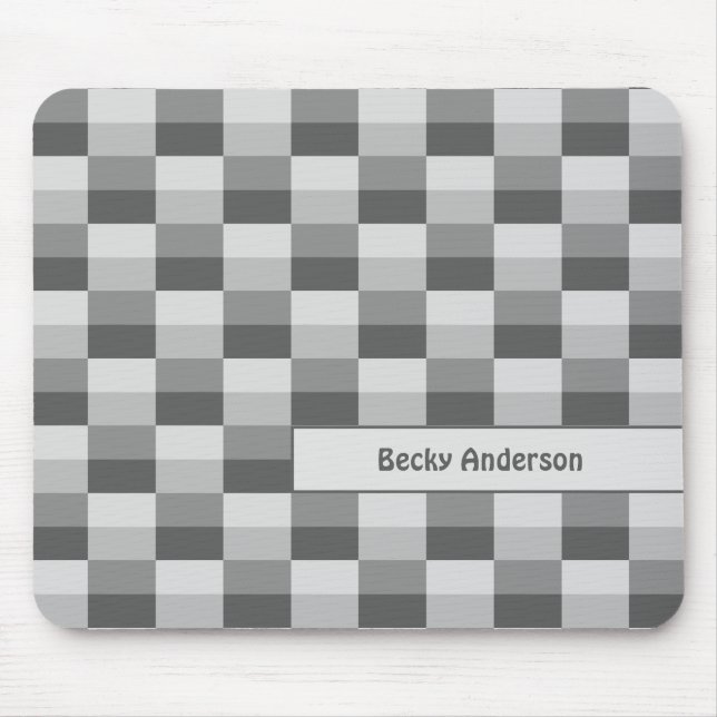 Mousepad Blocos de Cor Tons Cinza (Frente)