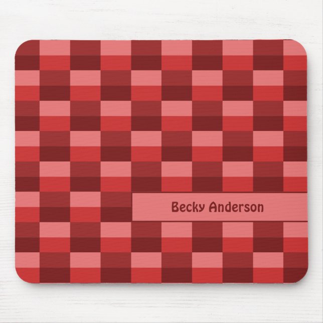Mousepad Blocos de Cor Tons Vermelhos (Frente)