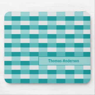Mousepad Blocos de Cores em Tons de Azul Turquesa com Cinza
