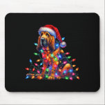 Mousepad Bloodound Christmas Lights Santa Hog Lover<br><div class="desc">Bloodound Christmas Lights Santa Hog Lover</div>