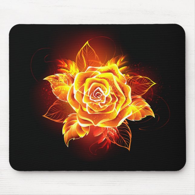 Mousepad Blooming Fire Rosa (Frente)