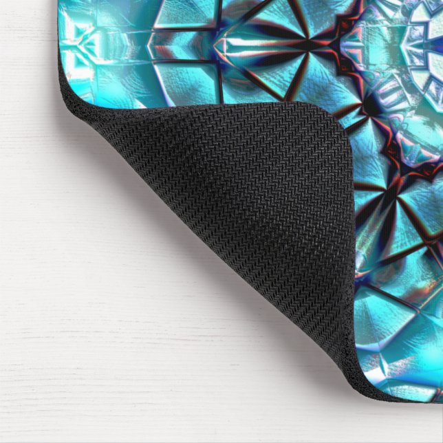 Mousepad Bloqueio em azul majestoso escovado com fio queima (Canto)